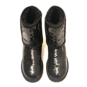 UGG BLACK SEQUIN BOOTS